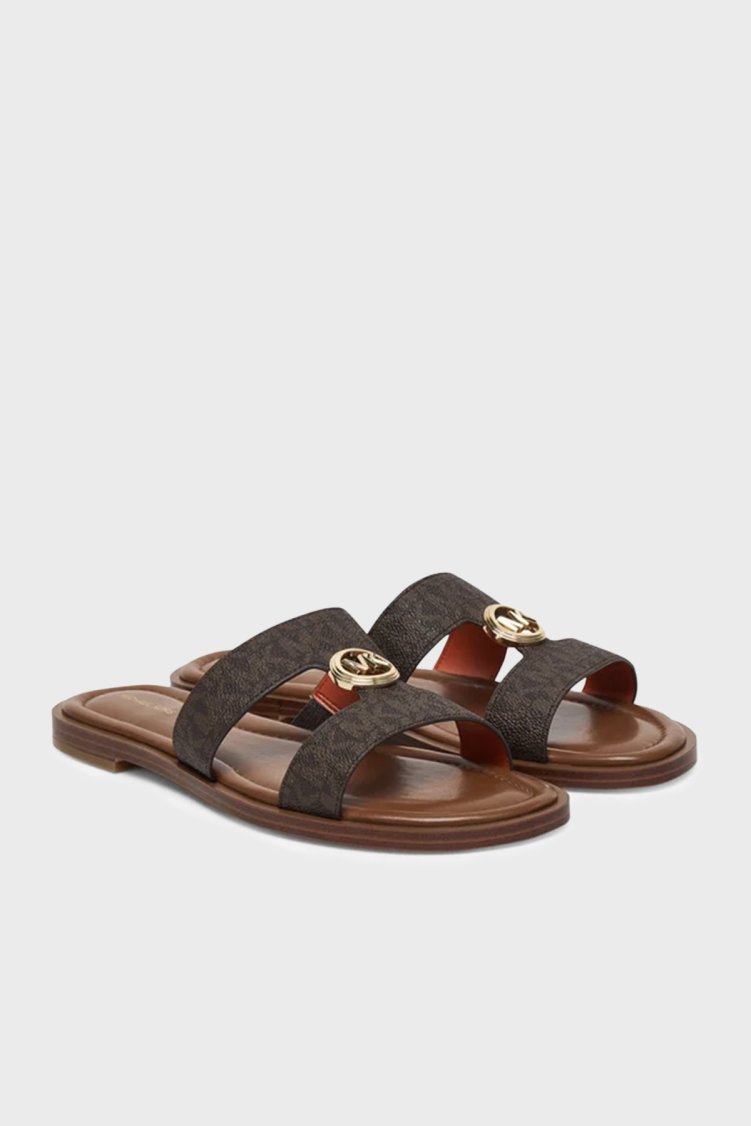Michael Kors Logolu Kadın Terlik 40S6ERFS2B 200 KAHVE - Michael Kors (1)