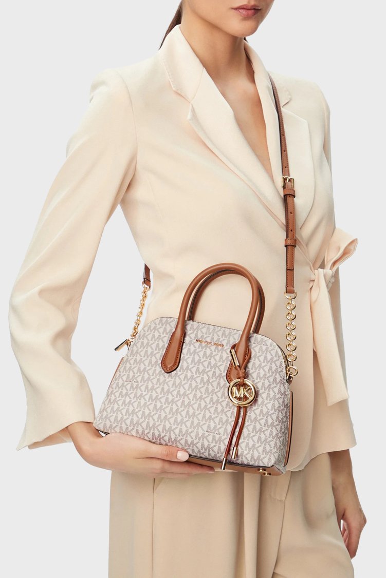 Michael Kors Logolu Çıkarılabilir Askılı 30T6GX4S2B149 Kadın Çanta 30T6GX4S2B 149 Ekru - Michael Kors (1)