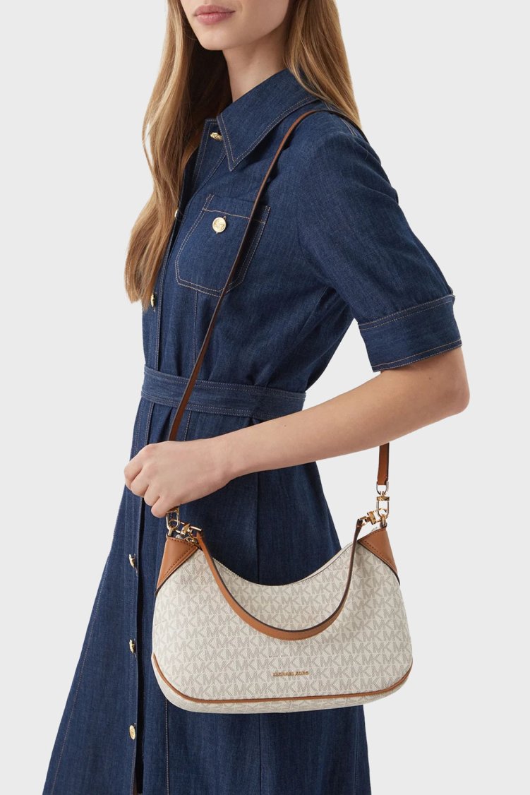 Michael Kors Logolu Çıkarılabilir Askılı 32S6GJ6W8B149 Kadın Çanta 32S6GJ6W8B 149 Ekru - Michael Kors (1)