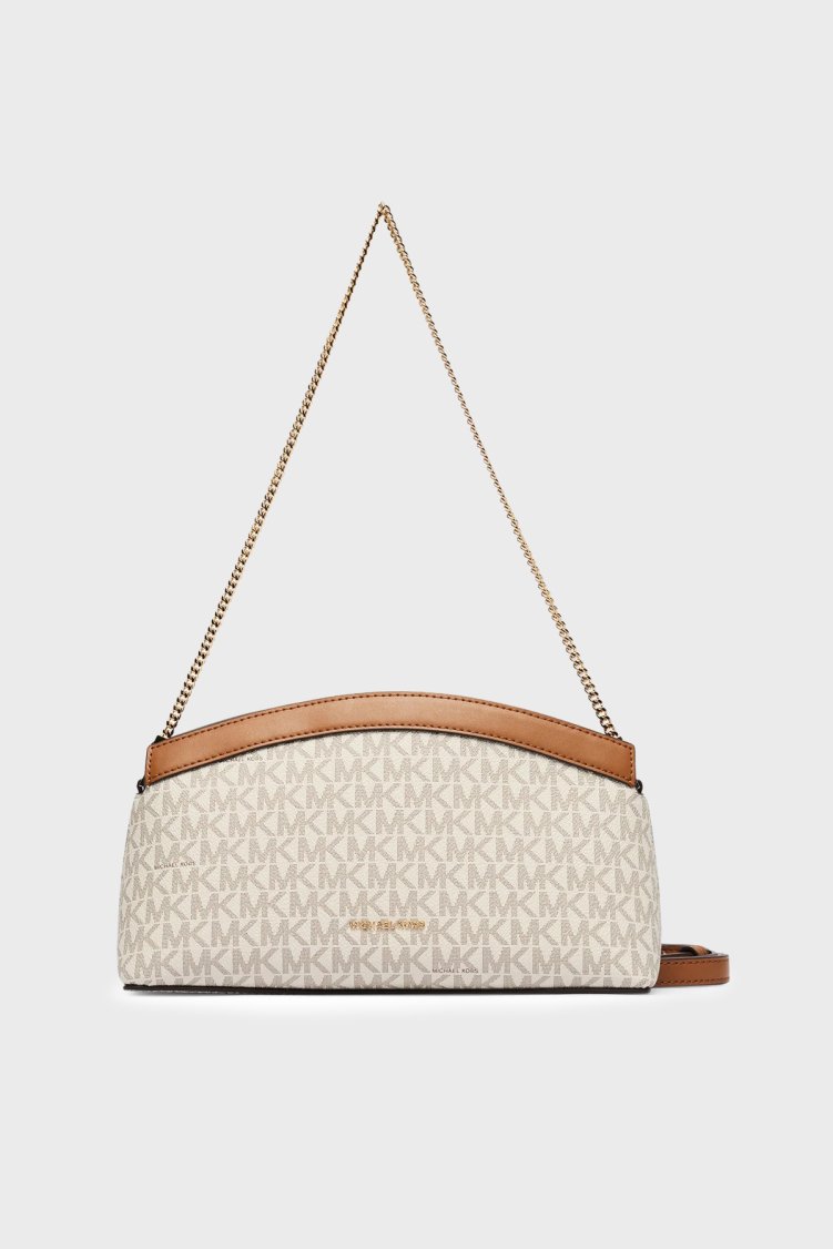 Michael Kors Logolu Çıkarılabilir Askılı Kadın Çanta 30S6G13C5B 149 Ekru - Michael Kors