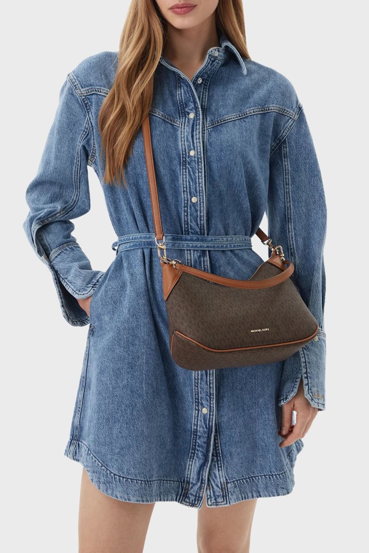 Michael Kors Logolu Çıkarılabilir Askılı Kadın Çanta 32S6GJ6W8B 252 Kahve - Michael Kors (1)
