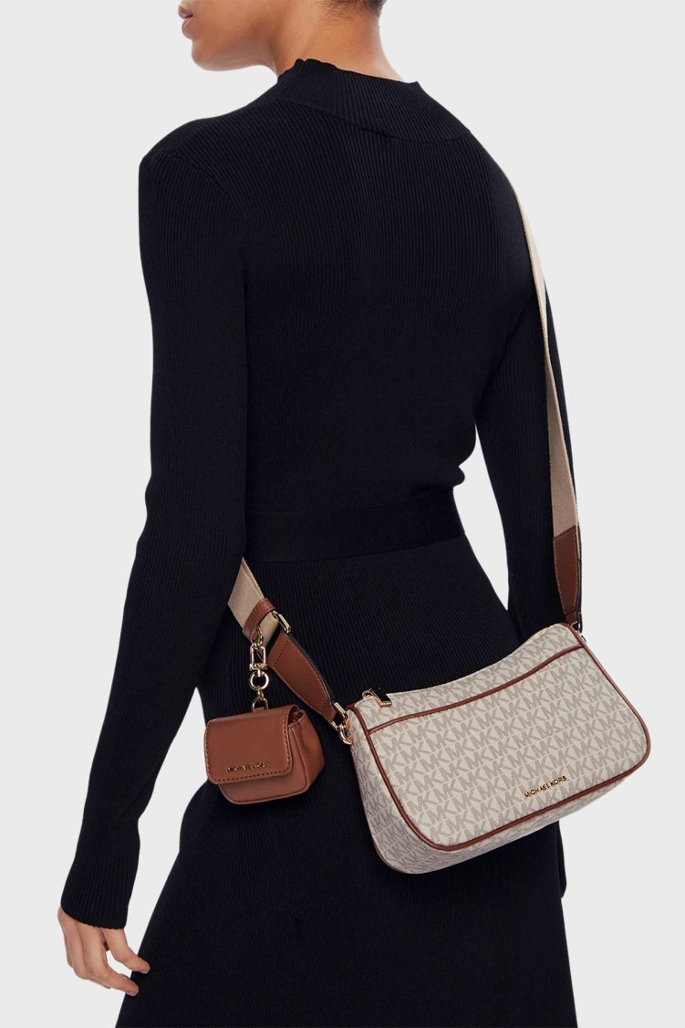 Michael Kors Logolu Çıkarılabilir Mini Cüzdanlı 32S3GJ6C8B149 Kadın Çanta 32S3GJ6C8B 149 EKRU - Michael Kors (1)