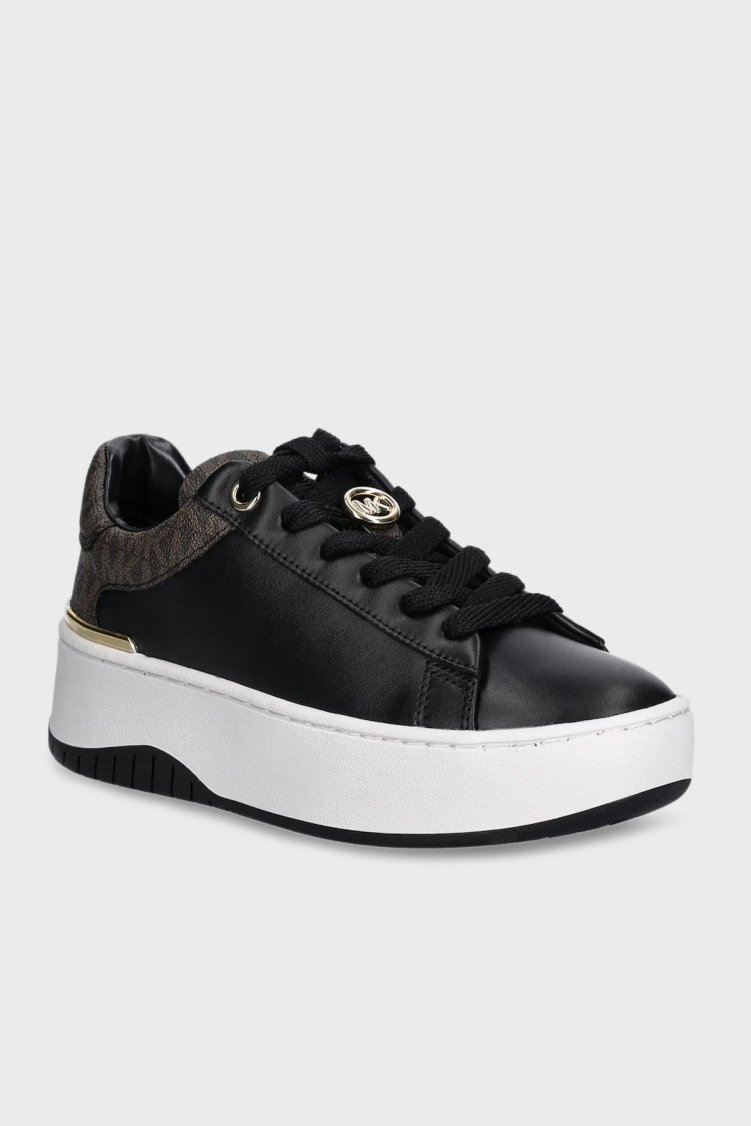 Michael Kors Logolu Deri Sneaker 43F5DTFS6L292 Kadın Ayakkabı 43F5DTFS6L 292 SİYAH - Michael Kors (1)