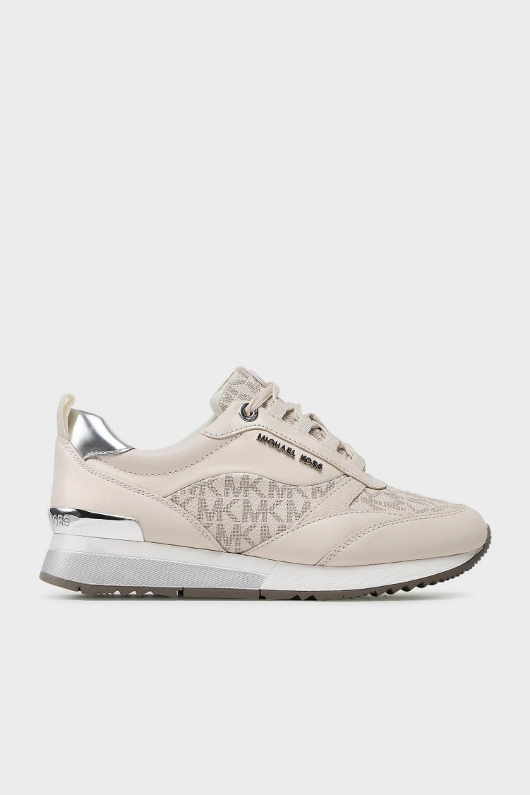 Michael Kors Logolu Deri Sneaker 43T2ALFS4L132 Kadın Ayakkabı 43T2ALFS4L 132 KREM - Michael Kors