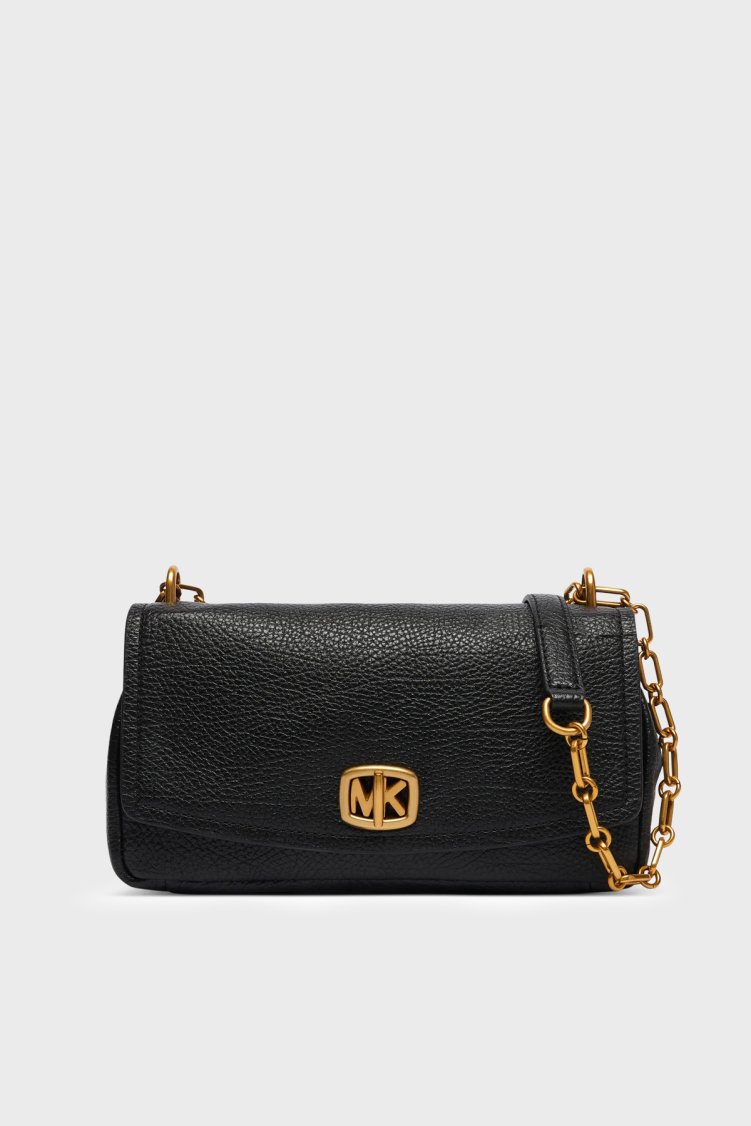 Michael Kors Logolu Deri Zincir Askılı 30F6AYTL5E001 Kadın Çanta 30F6AYTL5E 001 Siyah - Michael Kors