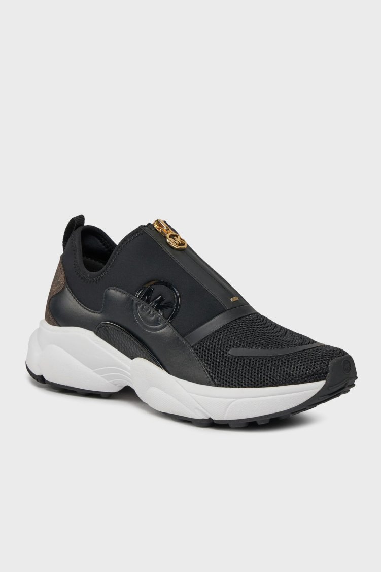 Michael Kors Logolu Fermuarlı Sneaker 43H3SMFSHD212 Kadın Ayakkabı 43H3SMFSHD 212 SİYAH-KAHVE - Michael Kors (1)