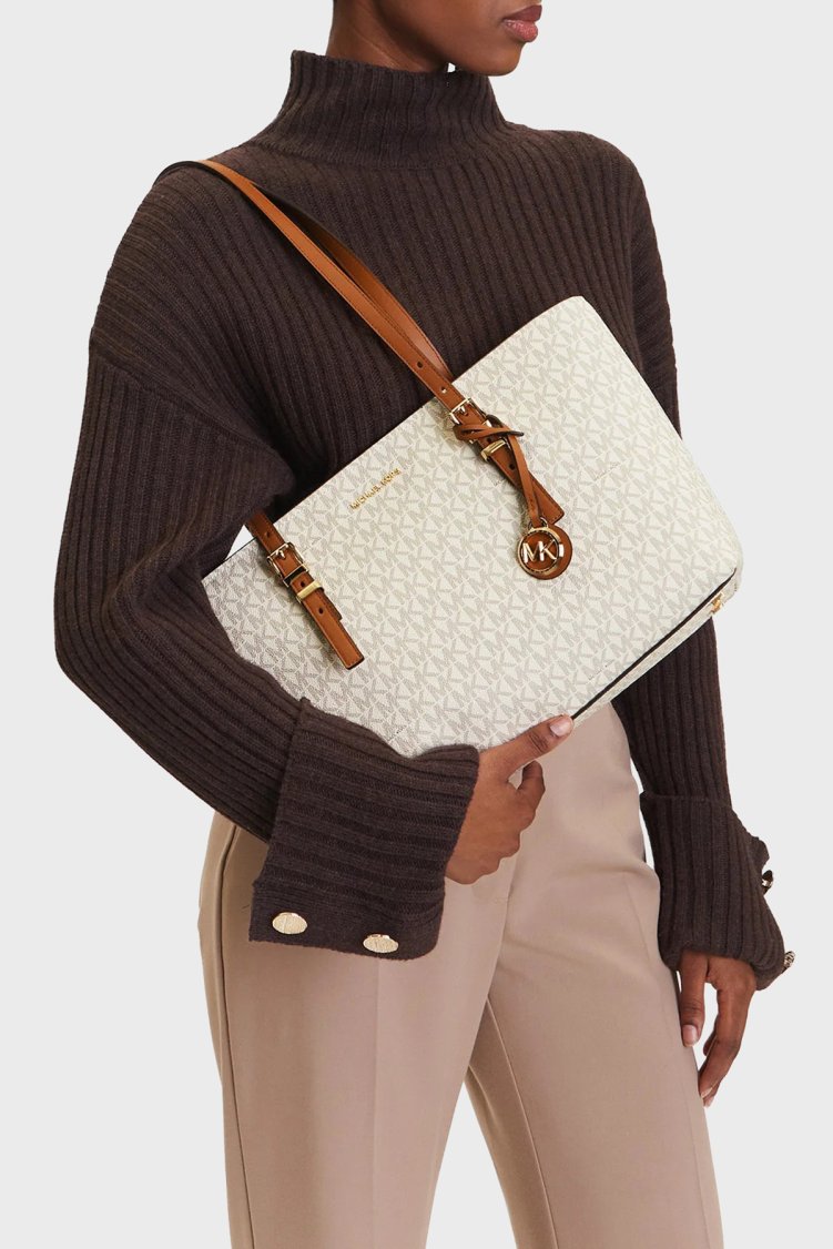 Michael Kors Logolu Omuz Askılı 30T5GQNT2B149 Kadın Çanta 30T5GQNT2B 149 Ekru - Michael Kors (1)