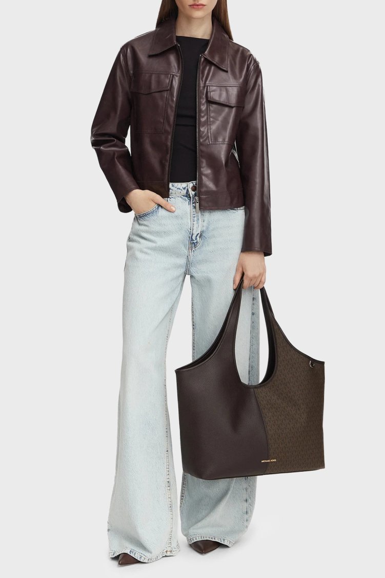 Michael Kors Logolu Omuz Askılı 30T6G51T9B251 Kadın Çanta 30T6G51T9B 251 Kahve - Michael Kors (1)