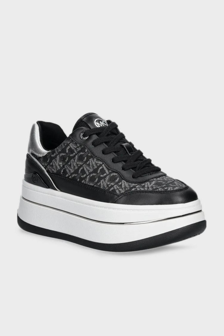 Michael Kors Logolu Platform Taban Sneaker 43F4HYFS2L023 Kadın Ayakkabı 43F4HYFS2L 023 SİYAH-GÜMÜŞ - Michael Kors (1)