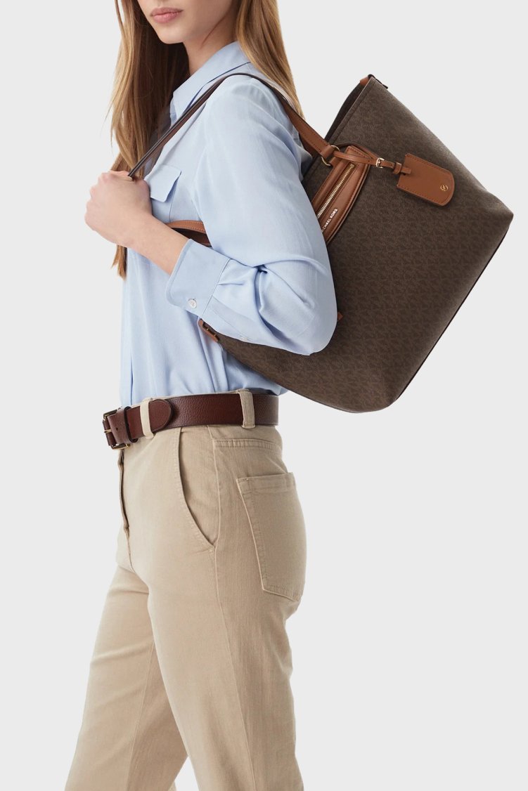 Michael Kors Logolu Sabit Askılı Kadın Çanta 30S6GTVT2B 252 Kahve - Michael Kors (1)