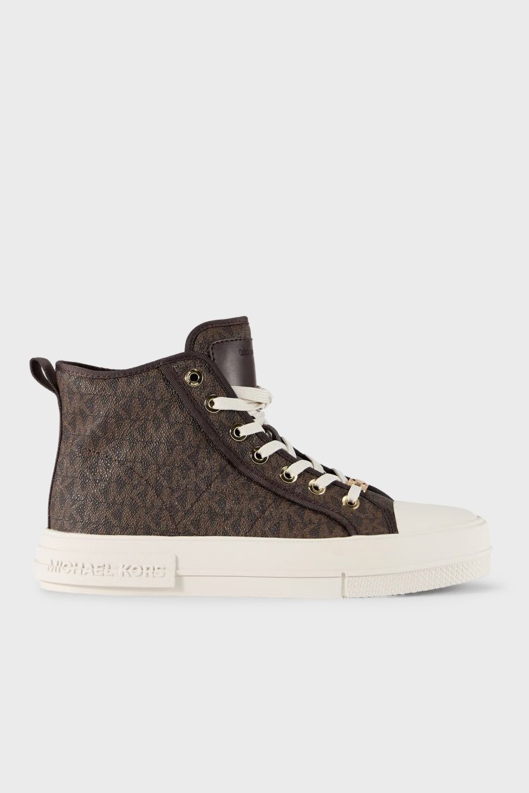 Michael Kors Logolu Sneaker 43F5EYFE5B200 Kadın Ayakkabı 43F5EYFE5B 200 KAHVE - Michael Kors