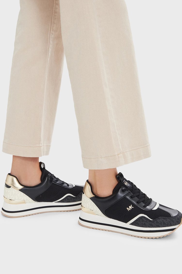 Michael Kors Logolu Sneaker 43T6RNFS1D001 Kadın Ayakkabı 43T6RNFS1D 001 Siyah - Michael Kors (1)
