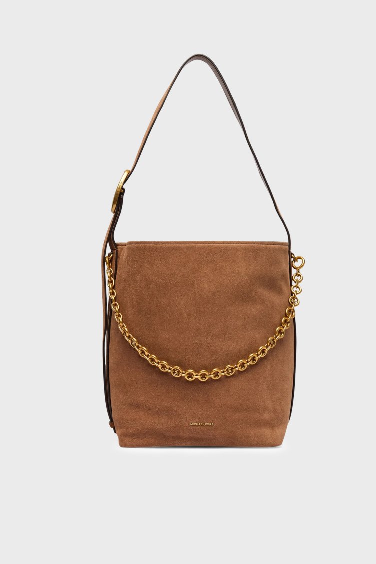 Michael Kors Zincir Detaylı Ayarlanabilir Askılı Süet 30T6AUEM8S230 Kadın Çanta 30T6AUEM8S 230 Taba - Michael Kors