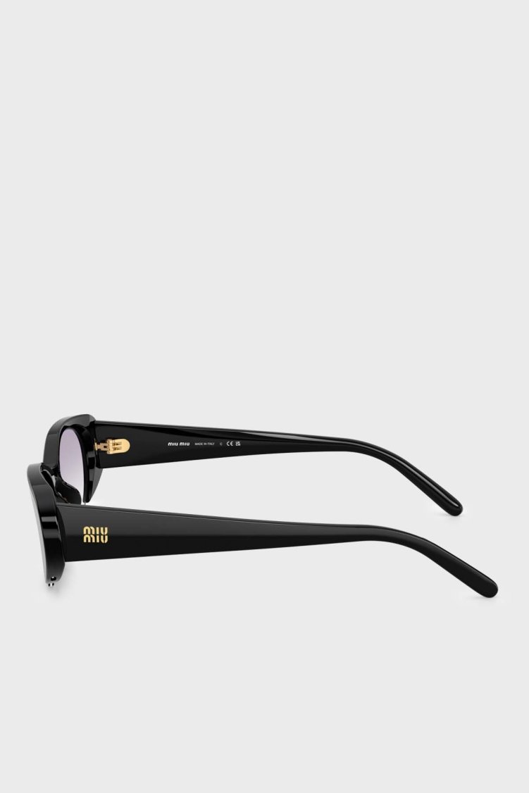 Miu Miu Oval Güneş Kadın Gözlük 0MUC05SU 16K04O 52 Siyah - Miu Miu (1)