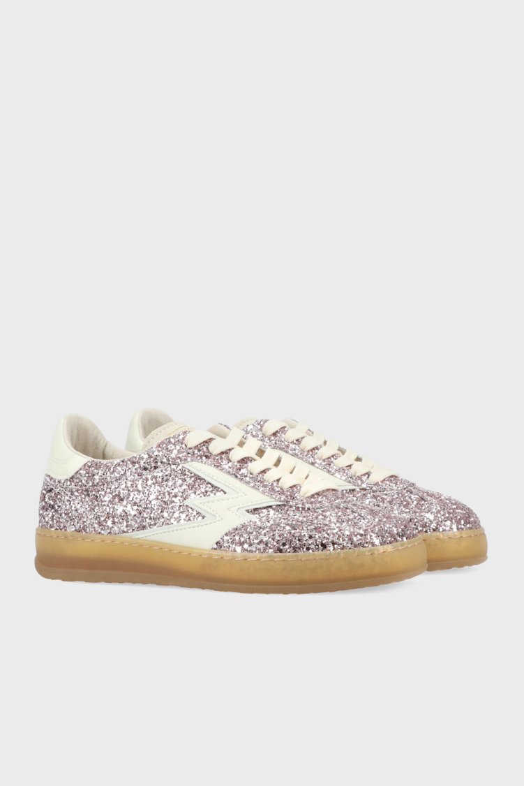 Moaconcept Deri Logolu Sim Detaylı Sneaker Kadın Ayakkabı CL002 PUDRA - Moaconcept (1)