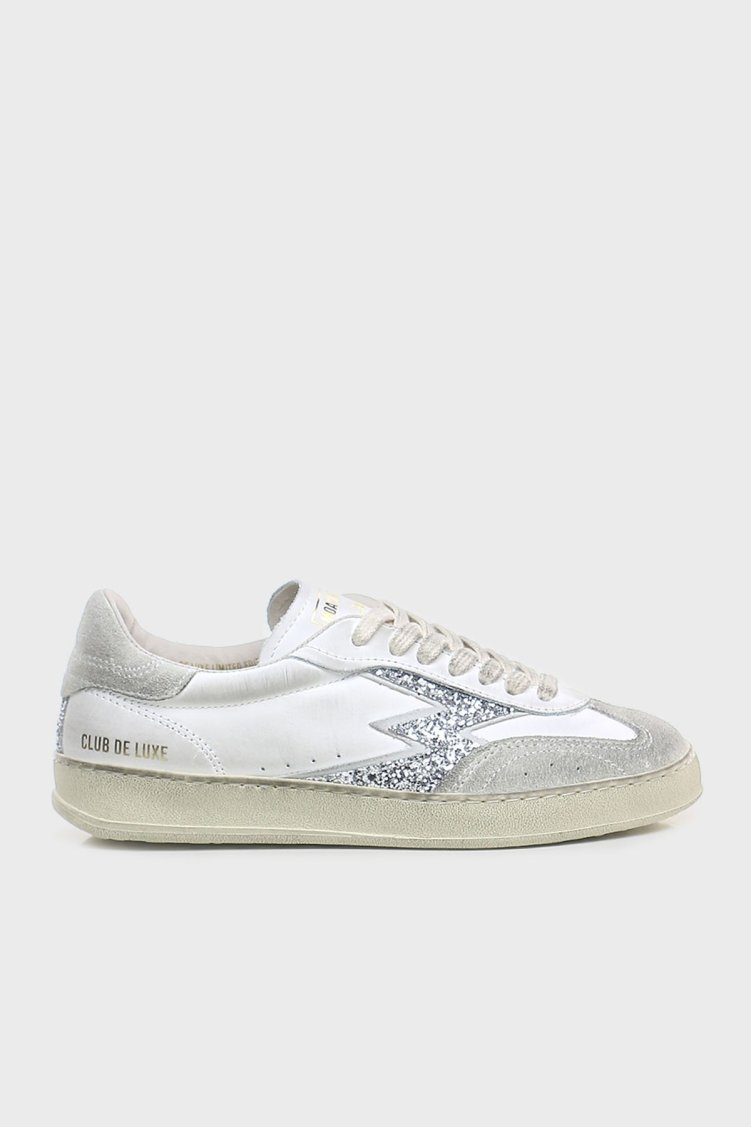 Moaconcept Deri Logolu Sim ve Süet Detaylı Vintage Sneaker Kadın Ayakkabı MG630CO GRİ - Moaconcept
