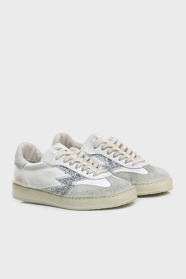 Moaconcept Deri Logolu Sim ve Süet Detaylı Vintage Sneaker Kadın Ayakkabı MG630CO GRİ - Moaconcept (1)