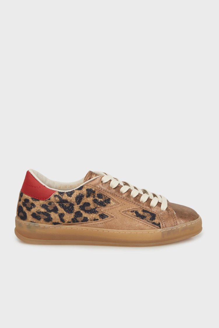 Moaconcept Leoparlı Süet Sneaker Kadın Ayakkabı IC137 KAHVE - Moaconcept