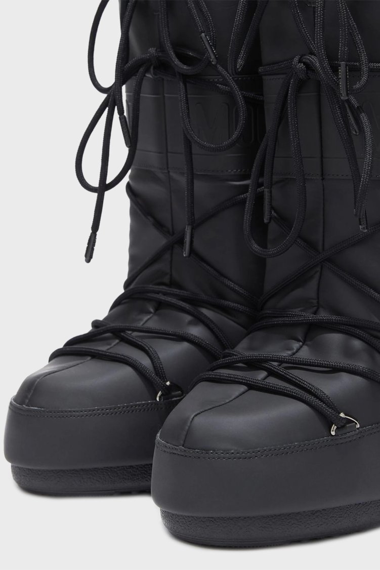 Moon Boot Logolu Bağcıklı Su İtici Kadın Kar Botu 80D1402760 N001 SİYAH - Moon Boot (1)