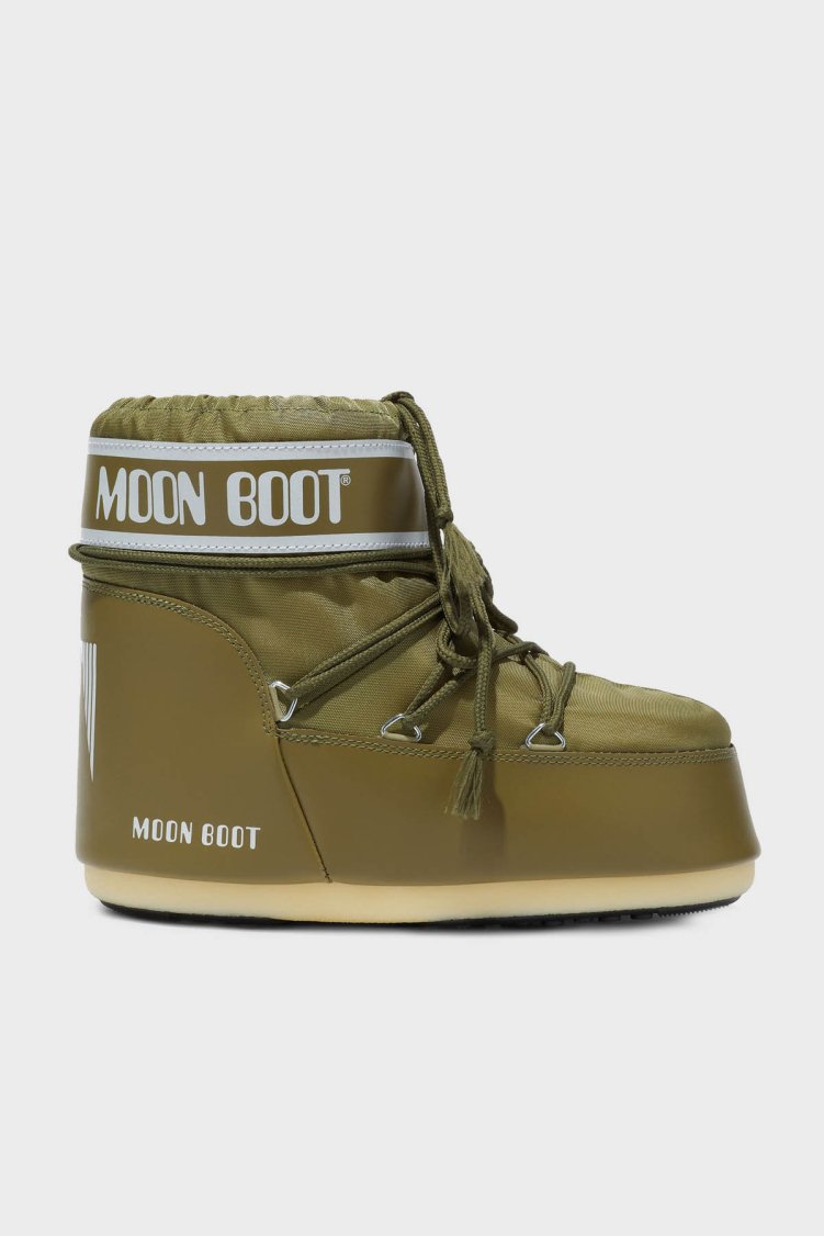 Moon Boot Logolu Bağcıklı Su İtici Kadın Kar Botu 80D1409340 M006 HAKİ - Moon Boot