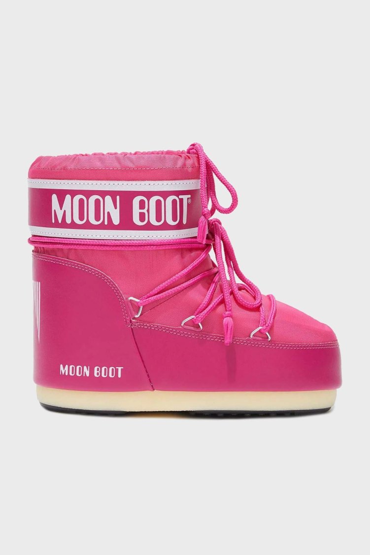 Moon Boot Logolu Bağcıklı Su İtici Kadın Kar Botu 80D1409340J 003 FUŞYA - Moon Boot
