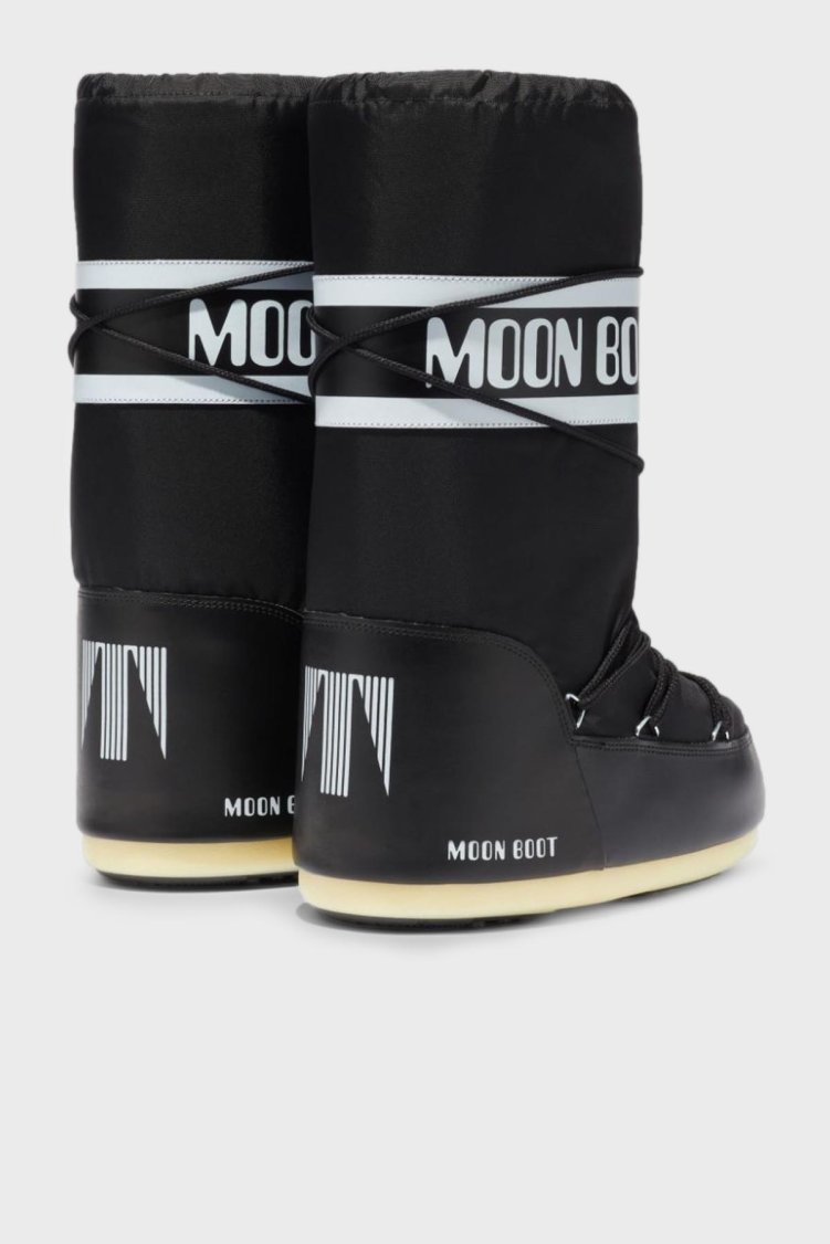 Moon Boot Logolu Bağcıklı Suya Dayanıklı Kadın Kar Botu 80D1400440 N001 SİYAH - Moon Boot (1)