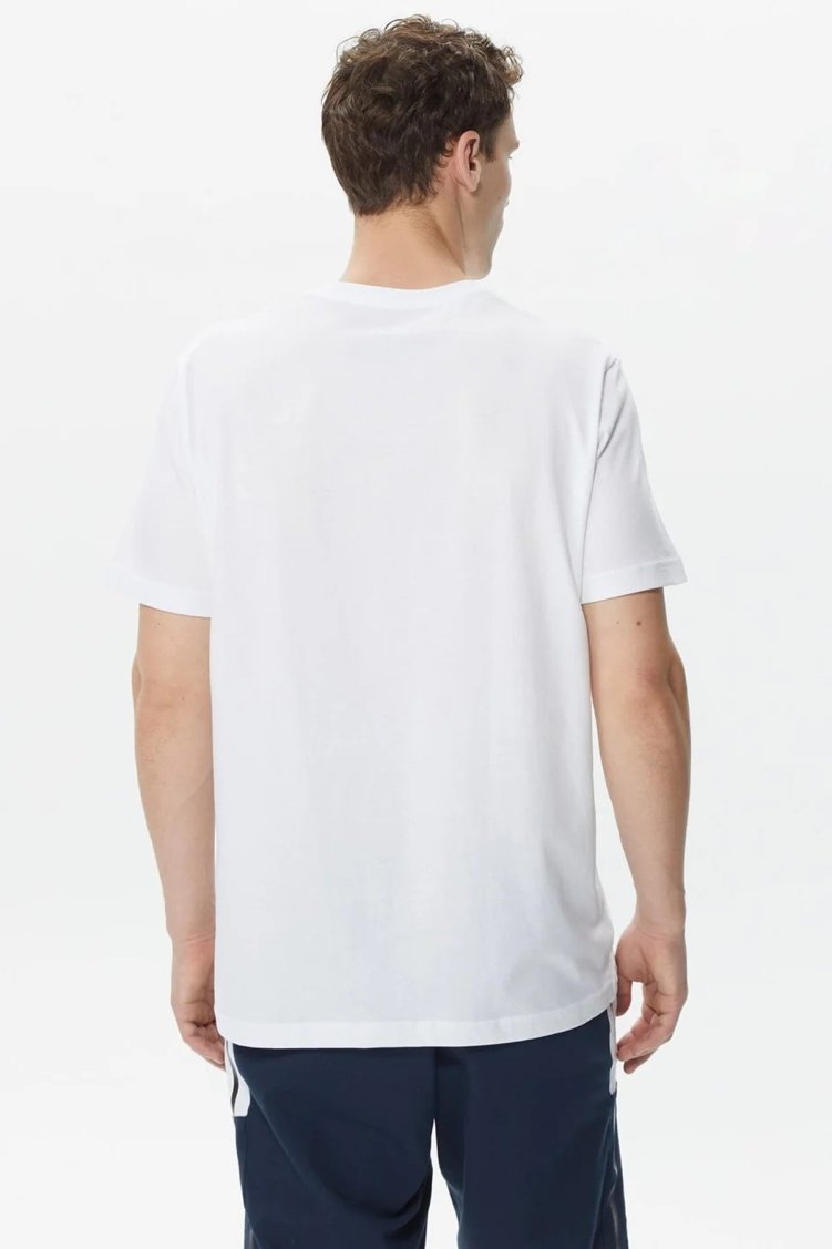 Nautica Baskılı % 100 Pamuklu Regular Fit Bisiklet Yaka Erkek T Shirt V35516T 1BW BEYAZ - Nautica (1)