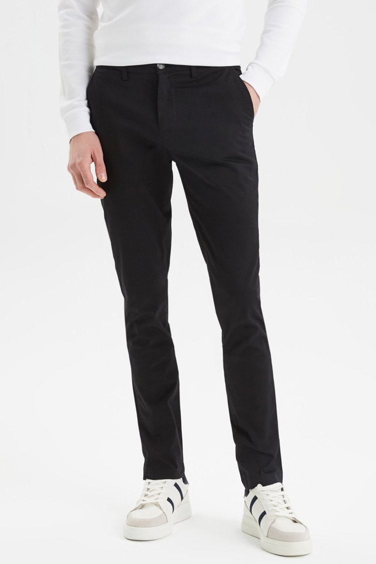 Nautica Streç Pamuklu Normal Bel Slim Fit Chino Erkek Pantolon P01000T 0TB SİYAH - Nautica