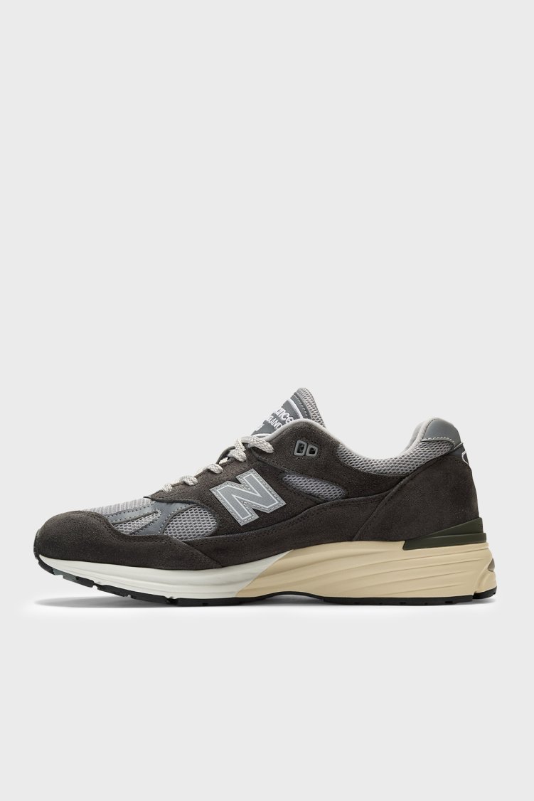 New Balance Deri Karışımlı Logolu Erkek Ayakkabı U991RG2 FÜME - New Balance (1)
