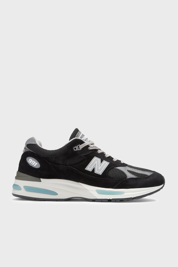 New Balance Deri Karışımlı Sneaker Erkek Ayakkabı U991BK2 Siyah - New Balance