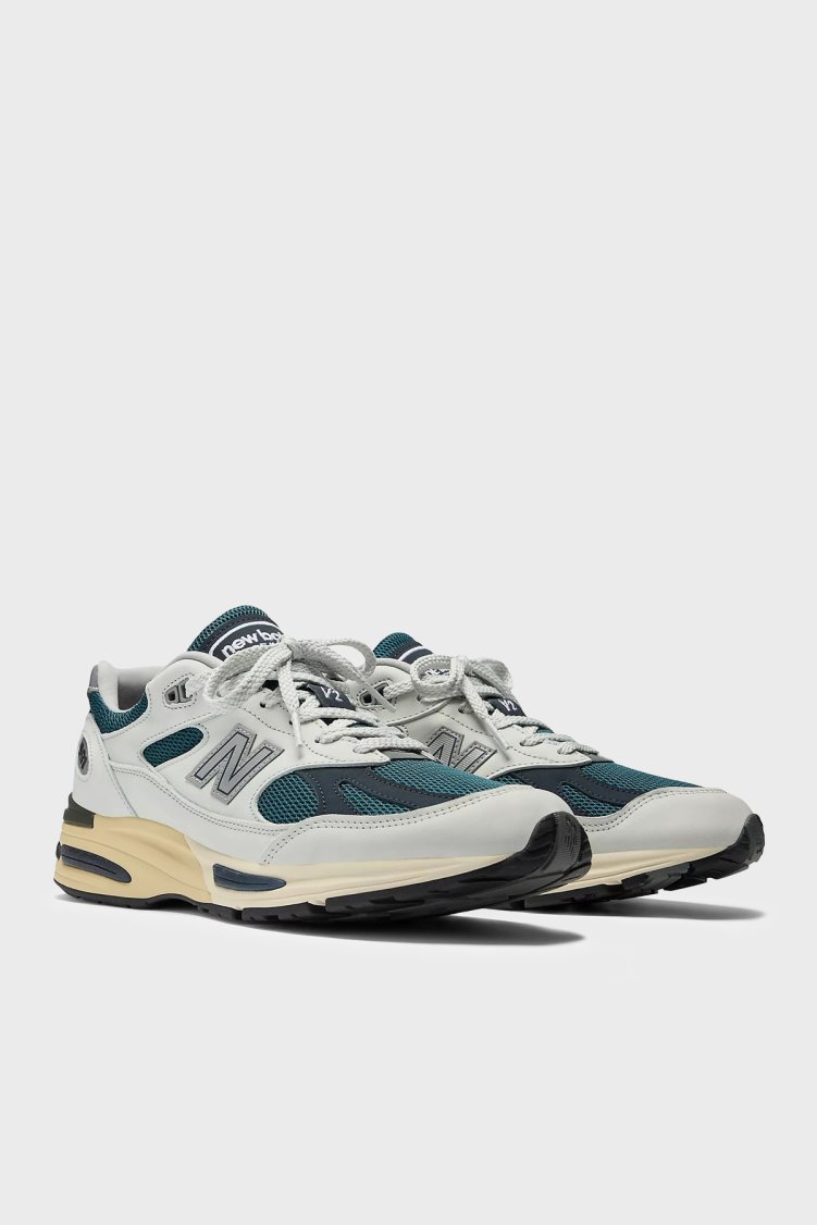 New Balance Deri Karışımlı Sneaker Erkek Ayakkabı U991TO2 Gri-petrol - New Balance (1)