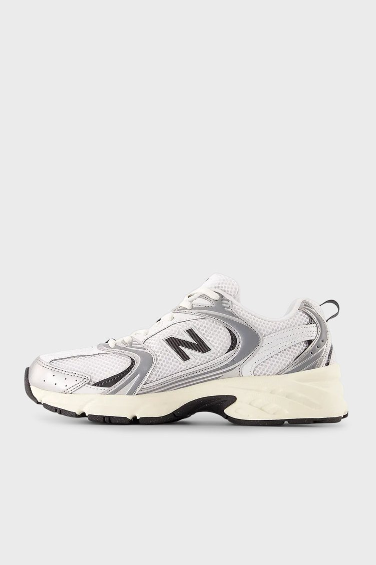 New Balance Logolu Bağcıklı Sneaker Kadın Ayakkabı U530ESA EKRU-GÜMÜŞ - New Balance (1)