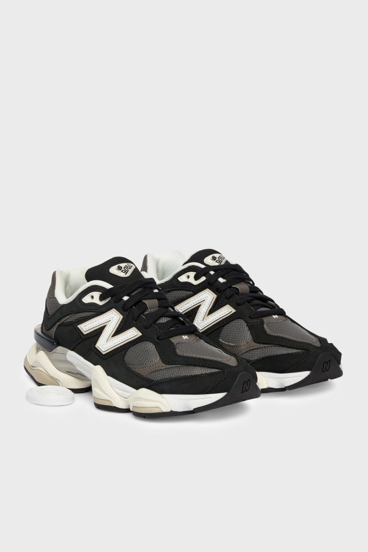 New Balance Logolu Bağcıklı Sneaker Unisex Ayakkabı U9060510 Siyah-beyaz - New Balance (1)