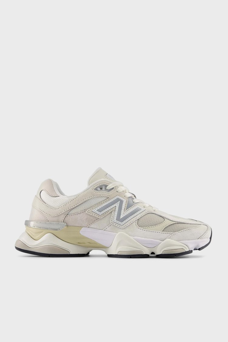 New Balance Logolu Hakiki Deri Kalın Tabanlı Sneaker Unisex Ayakkabı U9060WHT Beyaz-bej - New Balance