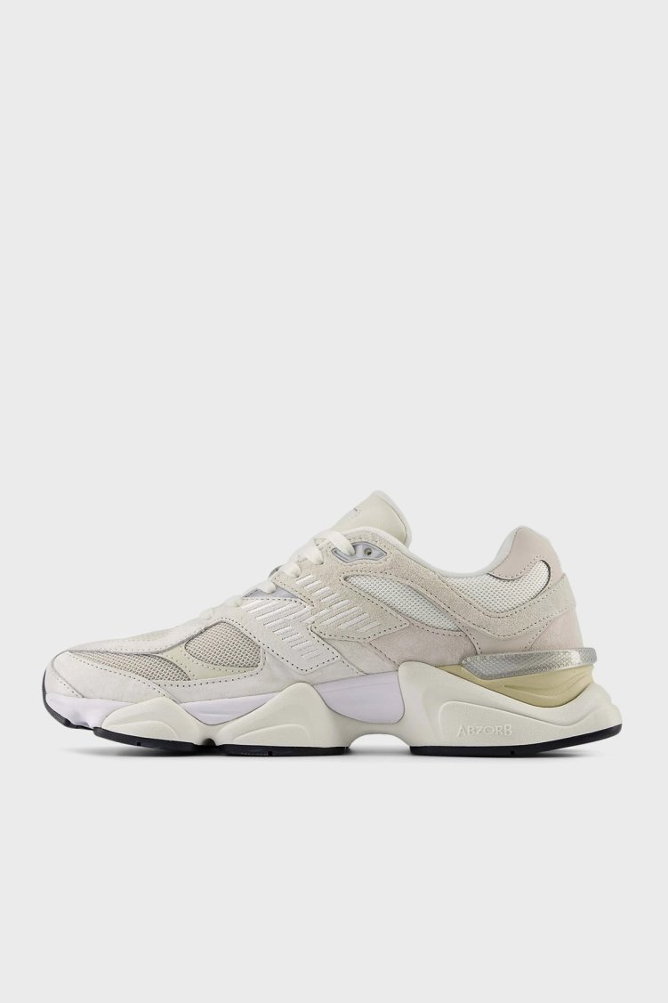 New Balance Logolu Hakiki Deri Kalın Tabanlı Sneaker Unisex Ayakkabı U9060WHT Beyaz-bej - New Balance (1)