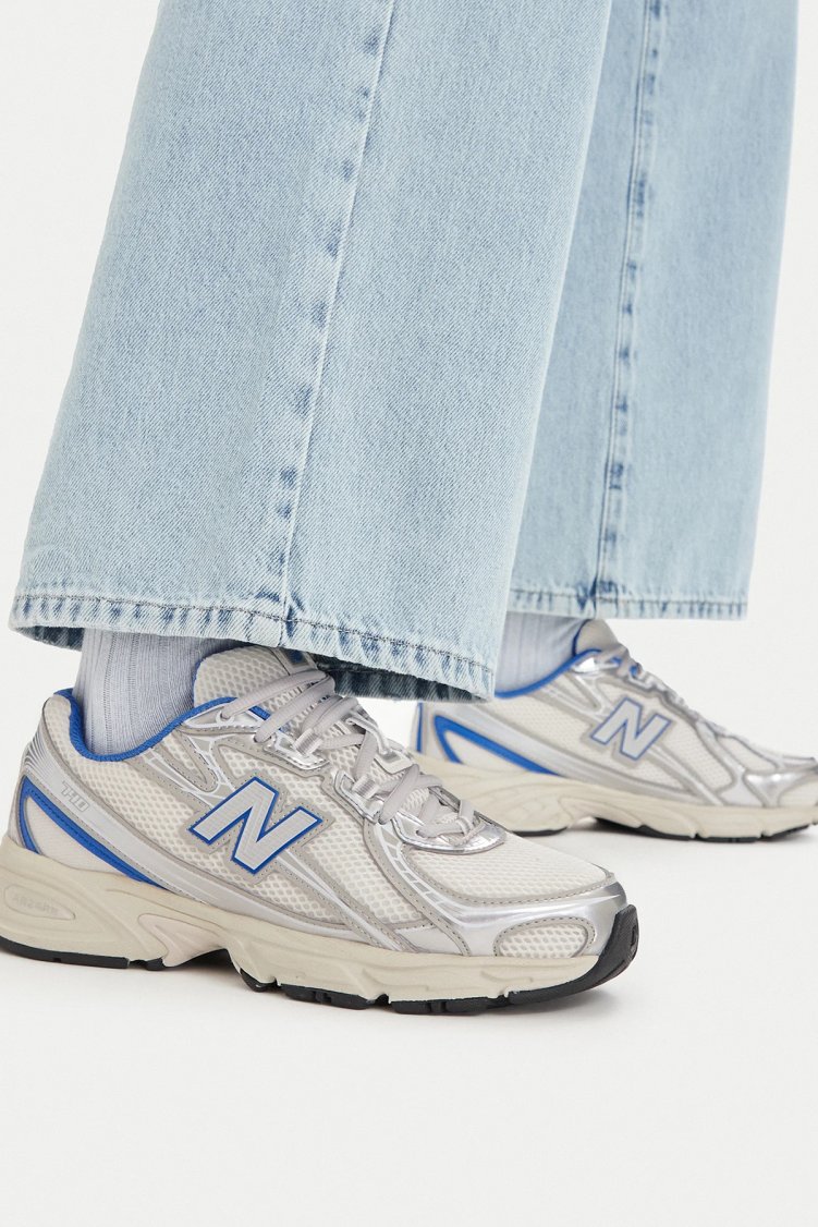 New Balance Logolu Sneaker Unisex Ayakkabı U74034F Beyaz-mavi - New Balance (1)