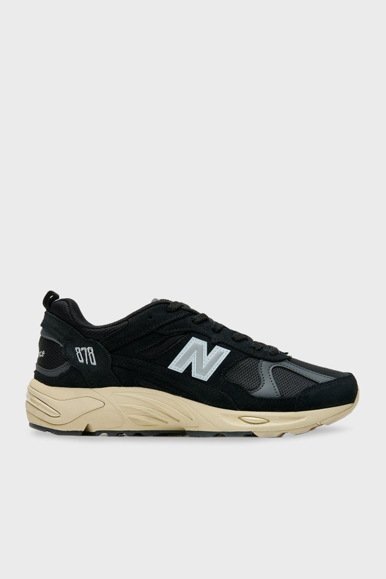 New Balance NB Lifestyle Süet Deri Karışımlı Logolu Sneaker Unisex Ayakkabı CM878AB1 SİYAH - New Balance