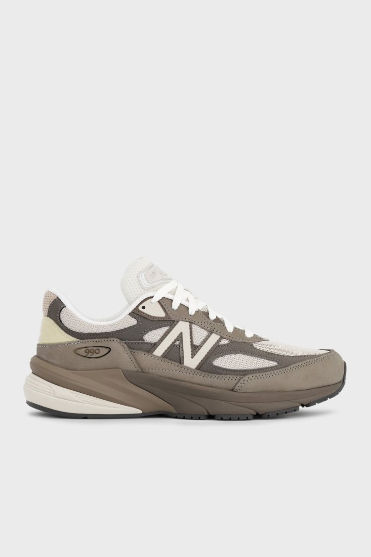 New Balance Süet Logolu Bağcıklı Sneaker Erkek Ayakkabı U990SG6 SÜTLÜ KAHVE - New Balance