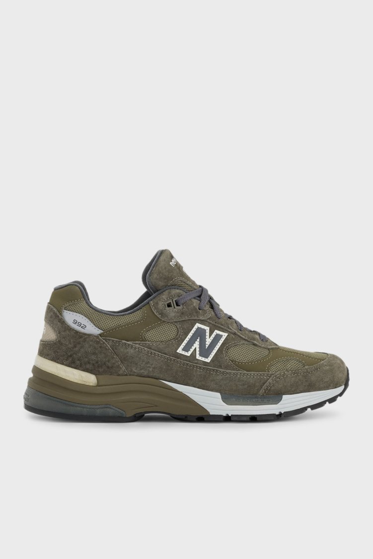New Balance Süet Logolu Bağcıklı Sneaker Erkek Ayakkabı U992GL HAKİ - New Balance