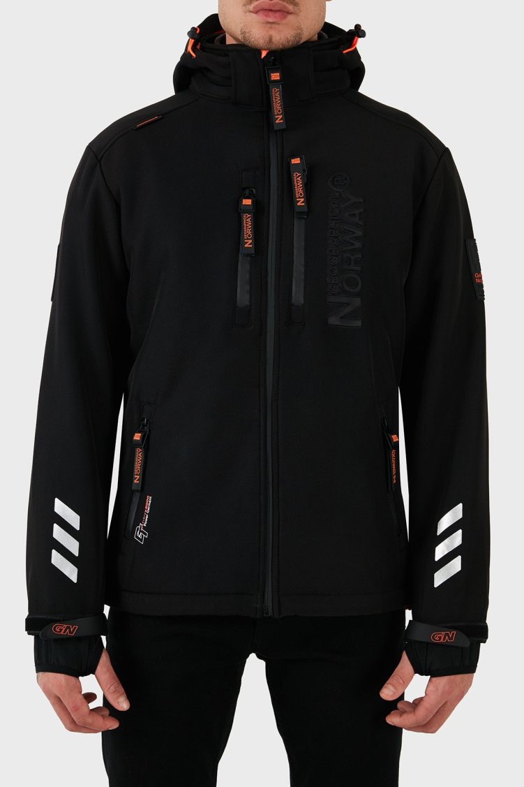 Norway Geographical Çıkarılabilir Kapüşonlu Softshell Outdoor Erkek Mont RICHYWOOD SİYAH - Norway Geographical