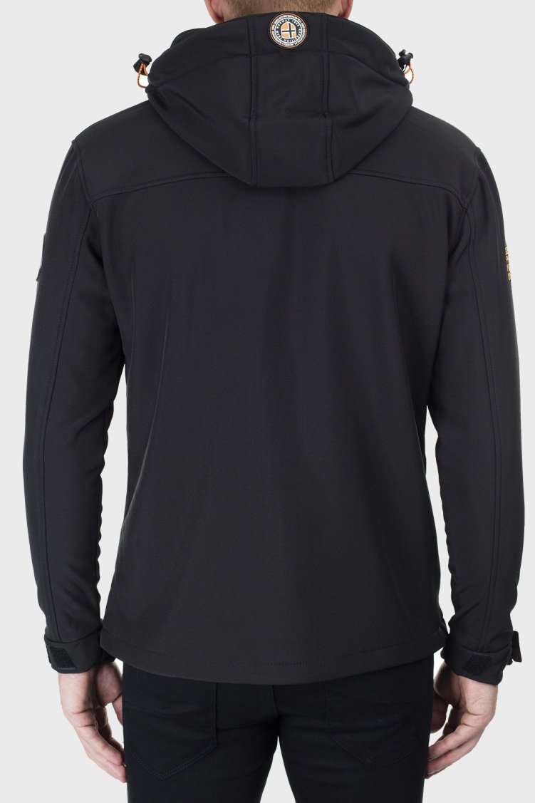 Norway Geographical Rüzgara ve Suya Dayanıklı Çıkarılabilir Kapüşonlu Softshell Erkek Mont TAKENI SİYAH - Norway Geographical (1)