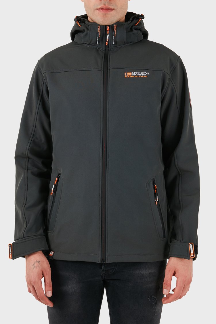 Norway Geographical Rüzgara ve Suya Dayanıklı Çıkarılabilir Kapüşonlu Softshell Erkek Mont TAKENI YEŞİL - Norway Geographical