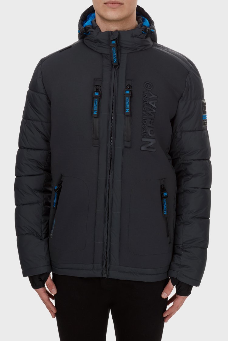 Norway Geographical Su Geçirmez Kapüşonlu Erkek Parka BEACHWOOD GRİ - Norway Geographical