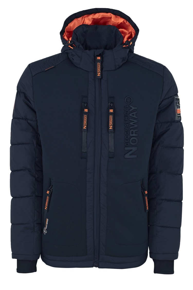 Norway Geographical Su Geçirmez Kapüşonlu Erkek Parka BEACHWOOD LACİVERT - Norway Geographical