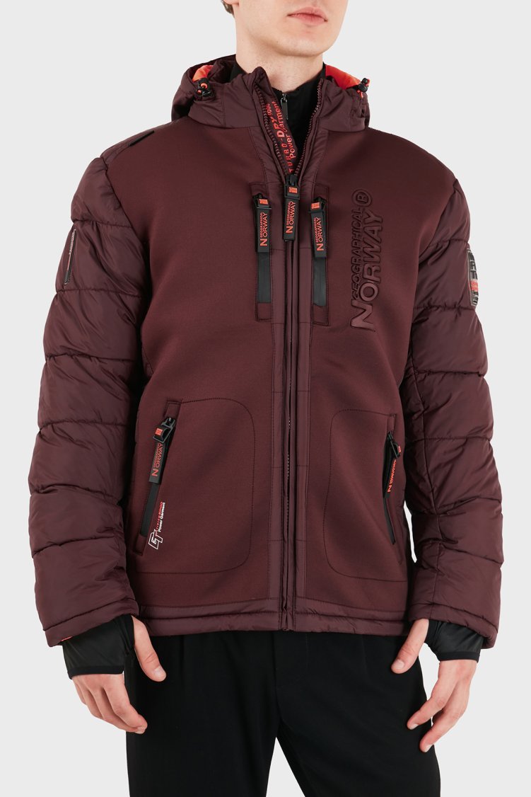 Norway Geographical Su Geçirmez Kapüşonlu Erkek Parka BEACHWOOD Kahve - Norway Geographical