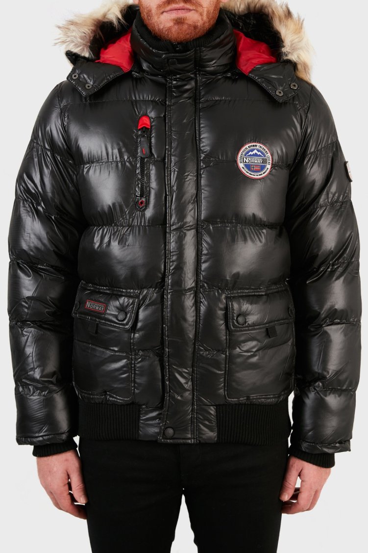 Norway Geographical Suya Dayanıklı Outdoor Erkek Parka BUGS SİYAH - Norway Geographical
