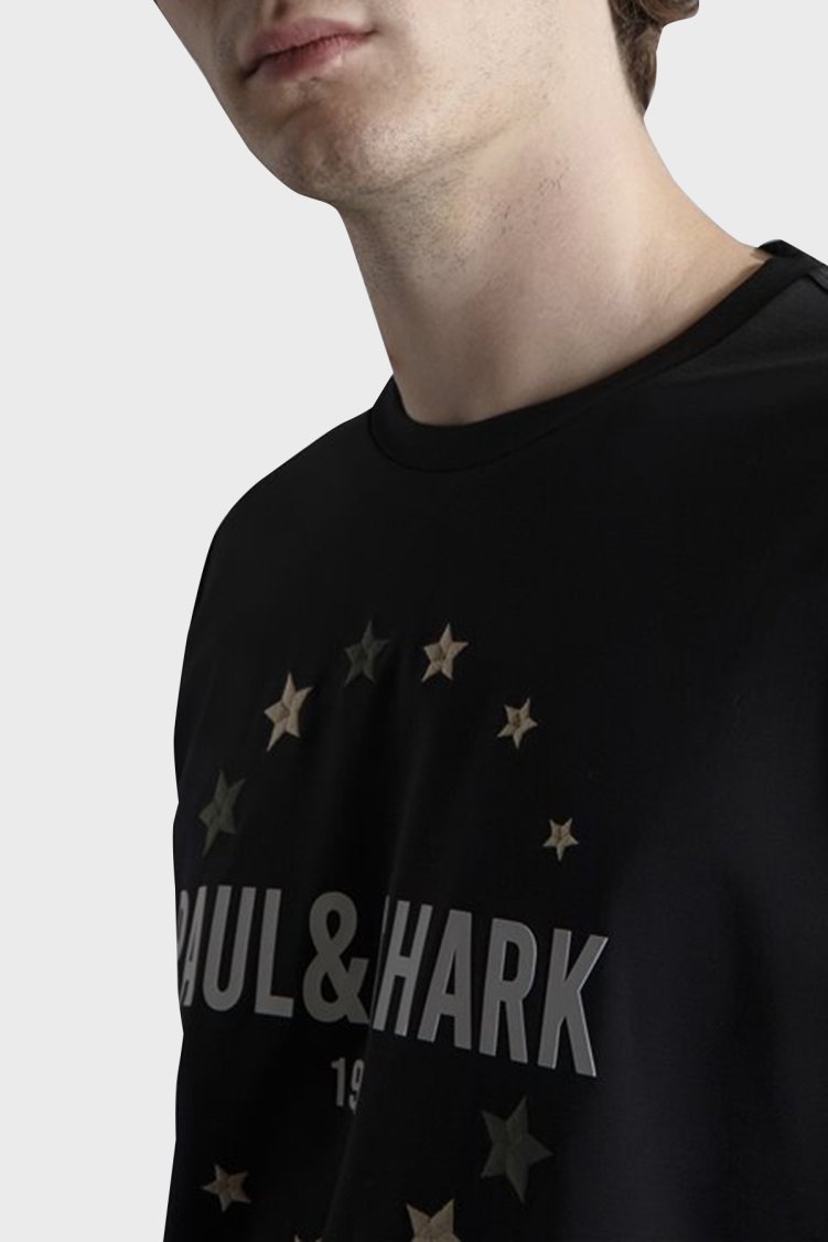 Paul & Shark % 100 Pamuk Regular Fit Bisiklet Yaka Erkek T Shirt 24411044 011 SİYAH - Paul & Shark (1)