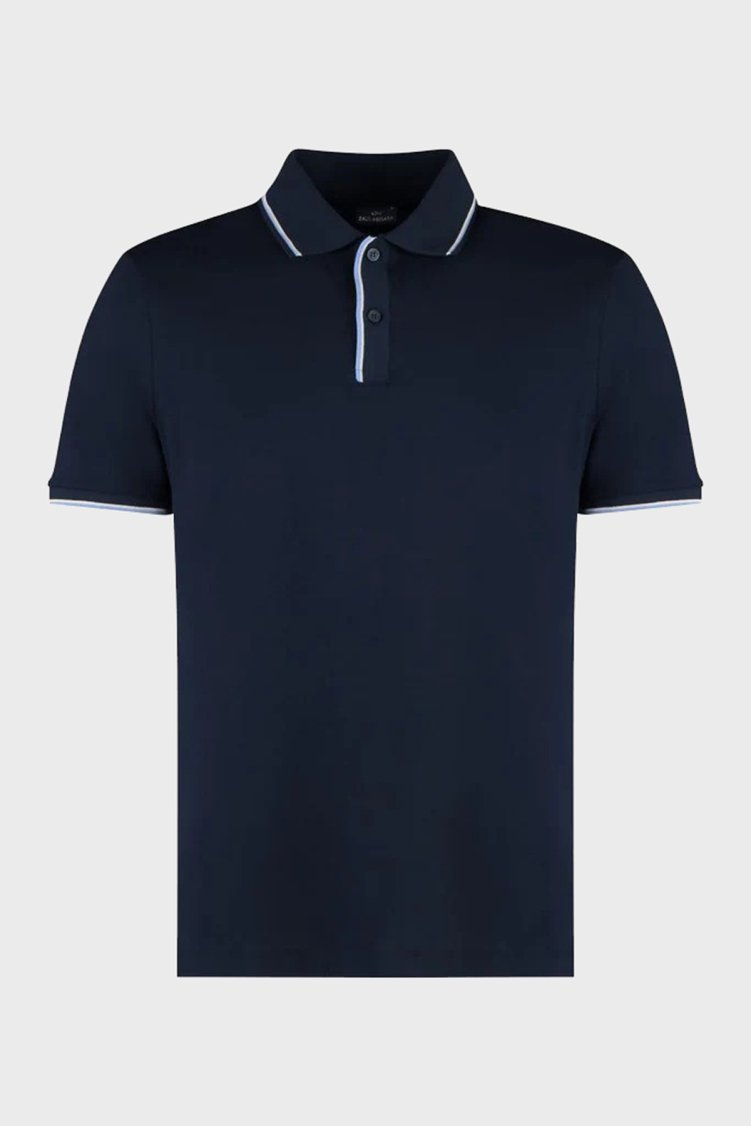 Paul & Shark % 100 Pamuk Regular Fit Düğmeli Erkek Polo Yaka T Shirt 24411259 013 LACİVERT - Paul & Shark