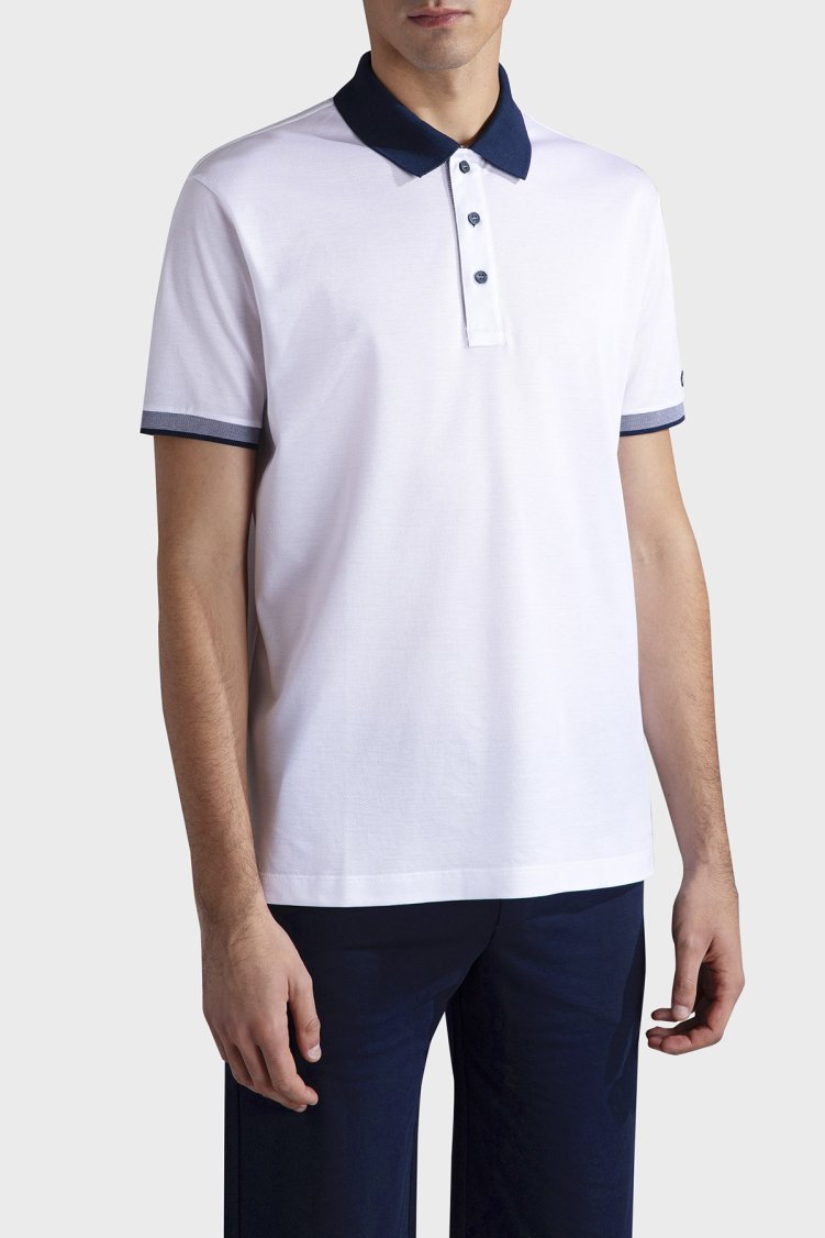 Paul & Shark % 100 Pamuk Regular Fit Düğmeli Erkek Polo Yaka T Shirt 24411316 010 BEYAZ - Paul & Shark