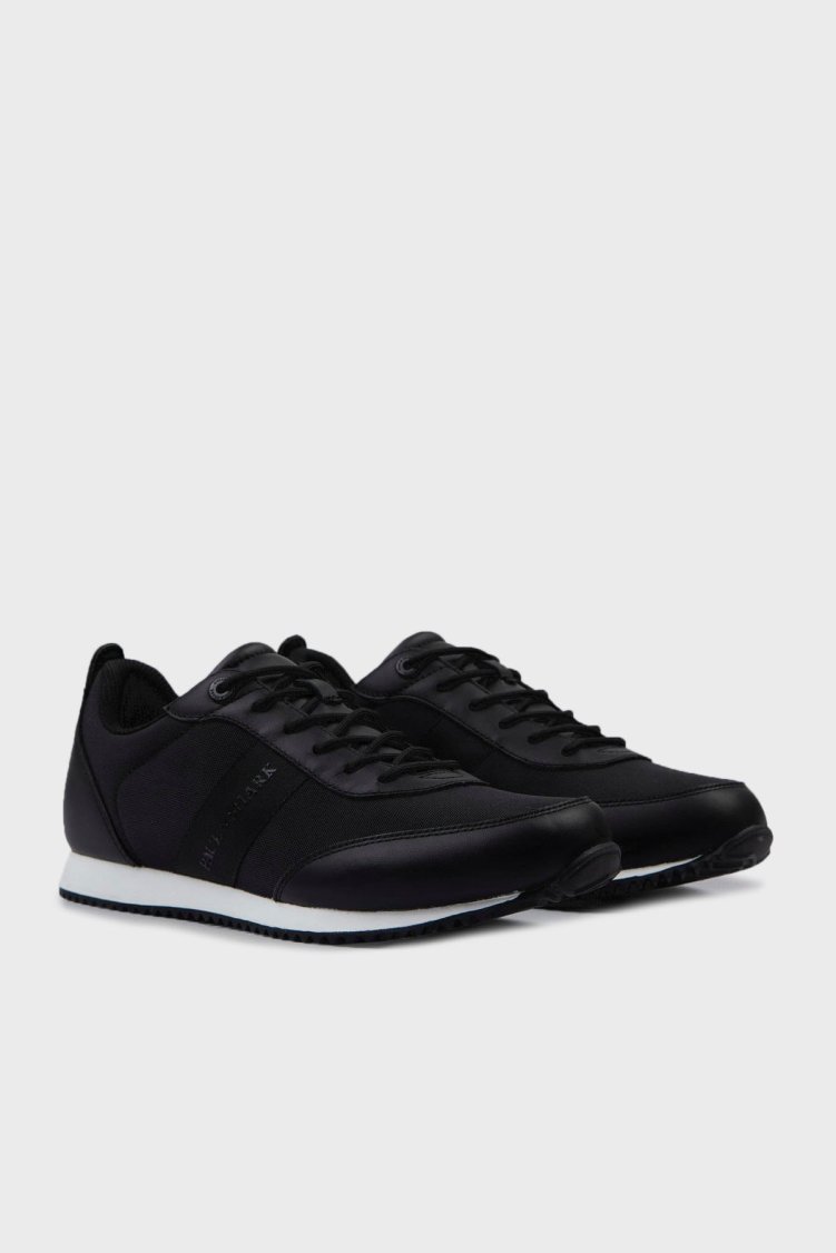 Paul & Shark Logolu Deri Sneaker Erkek Ayakkabı 24418007 011 SİYAH - Paul & Shark (1)